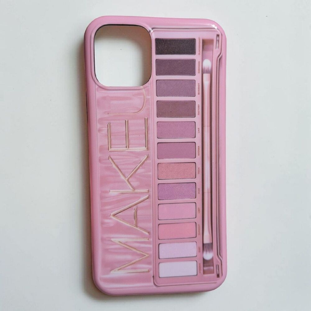 Pink Makeup Palette Phone Case for iPhone 11 Pro 5.8", 3D Silicone Case